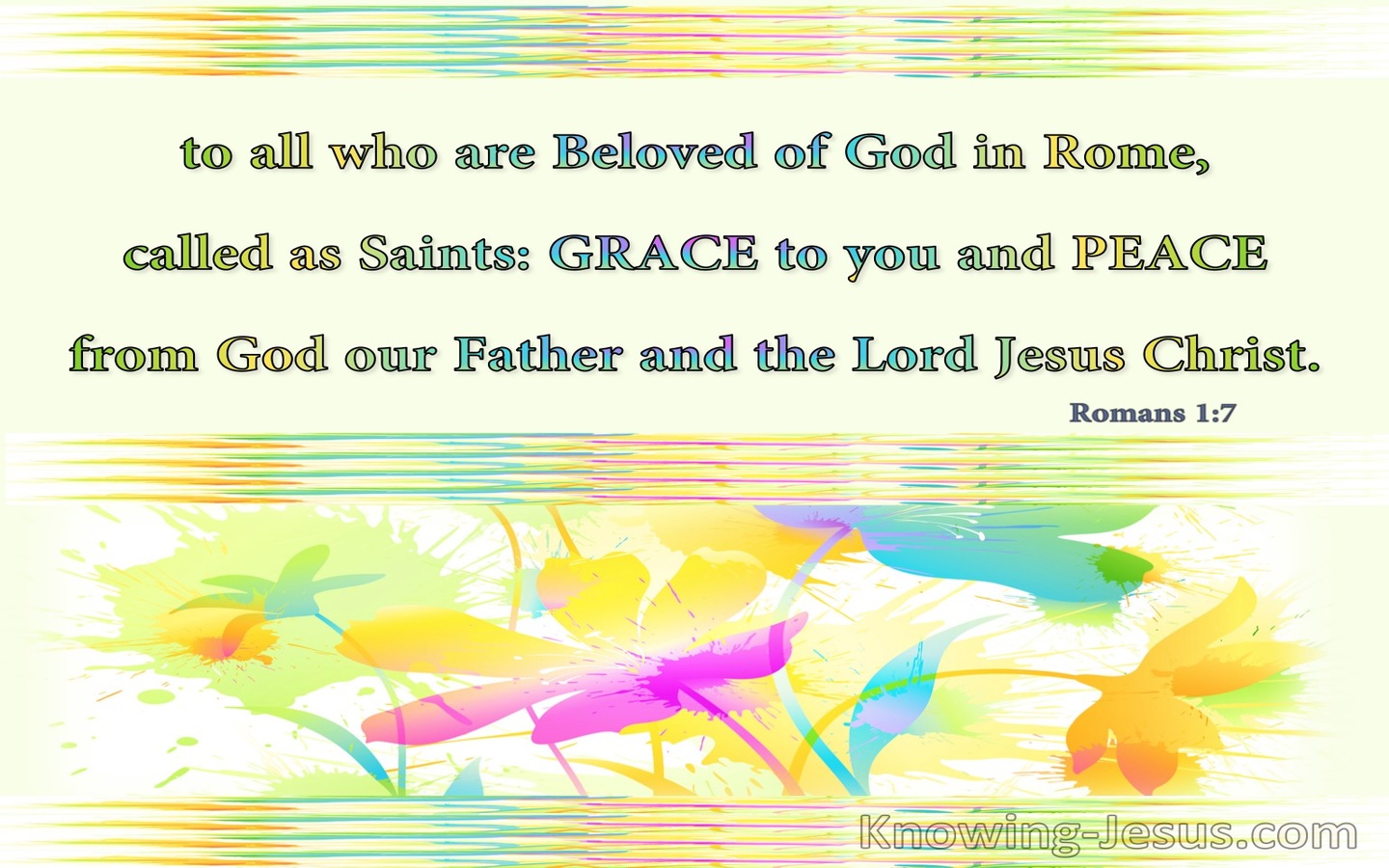 Romans 1:7 Beloved Of God And Saints  (blue)